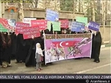 Tehranda Azərbaycan Respublikası səfirliyi qarşısında hicaba dəstək aksiyası keçirilib 