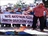 Türkiyədə NATO bayrağı yandırıldı 