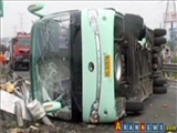 Azərbaycanlı zəvvarların avtobusu qəzaya uğradı 