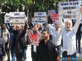 İsrailin Bakıdakı səfirliyi qarşısında aksiya keçirildi; 26 nəfər saxlanıldı - Foto 