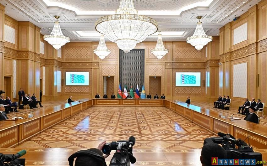 İlham Əliyev Aşqabadda rəsmi qəbulda iştirak edib